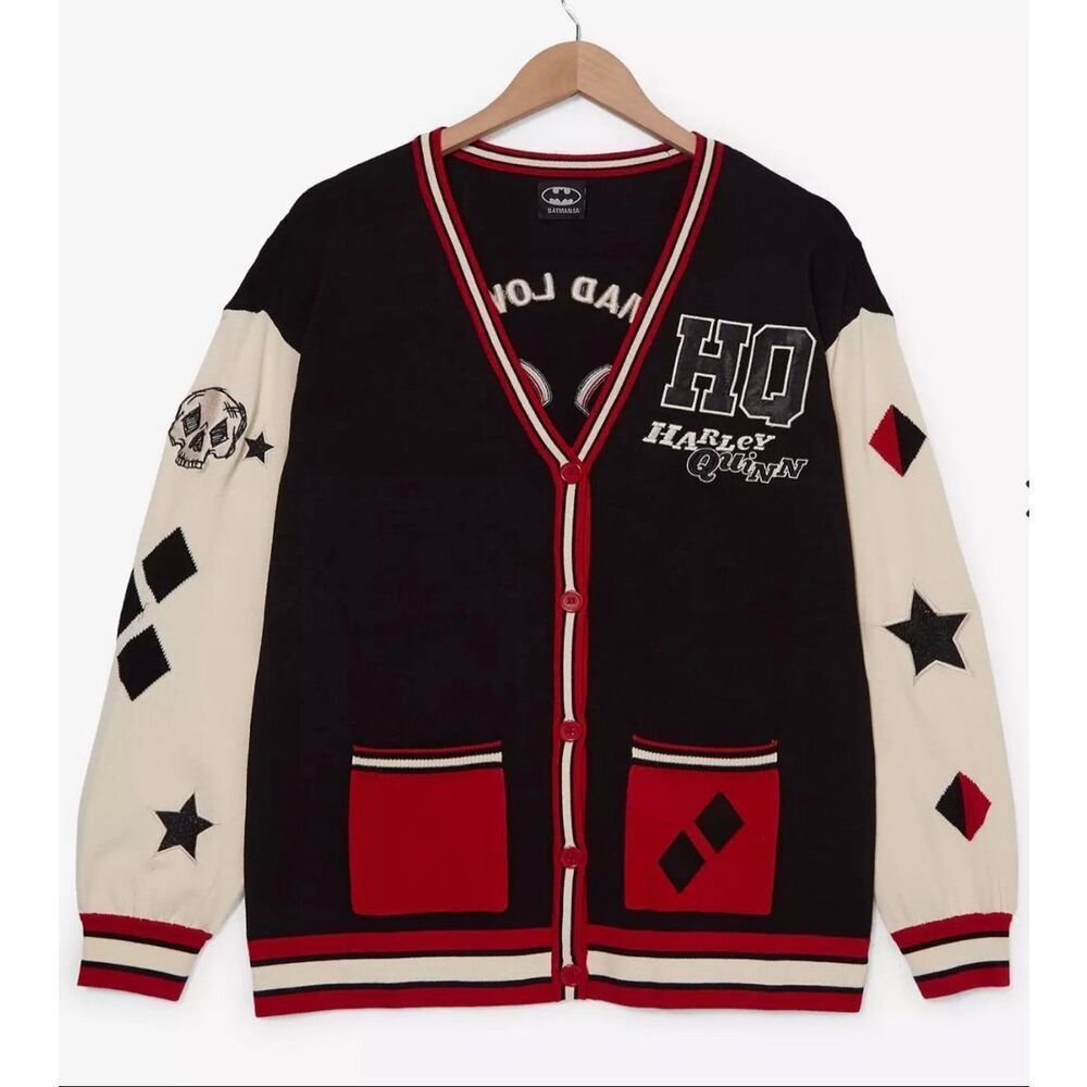 DC Comics Batman Harley Quinn Icons Women's Cardigan Nwt Size Medium